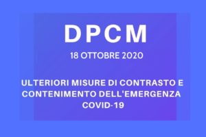 DPCM 18 ottobre 2020