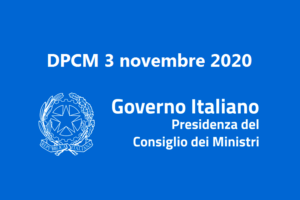 DPCM 3 novembre 2020