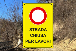 Strada per Case Alte chiusa per lavori