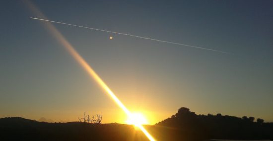 Enrico Di Egidio - Tramonto poggese con sullo sfondo Lu Castelluccie